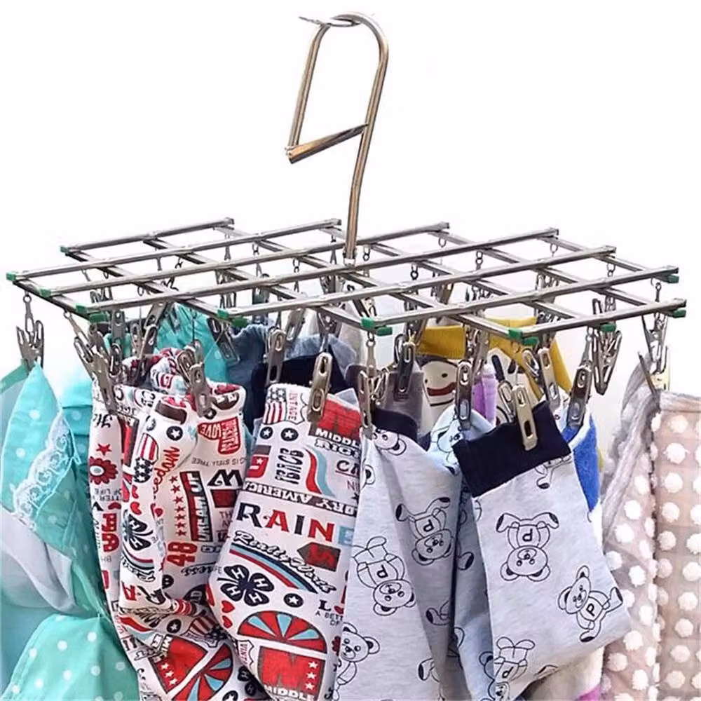 PAWNORA Silver Stainless Steel Outdoor Laundry Clothes Dryer Hanger – 2