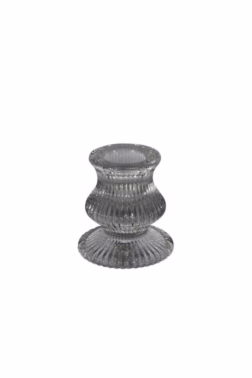 KDMD Eliza Grey Glass Taper Candle Holder, 5 Pack – 2