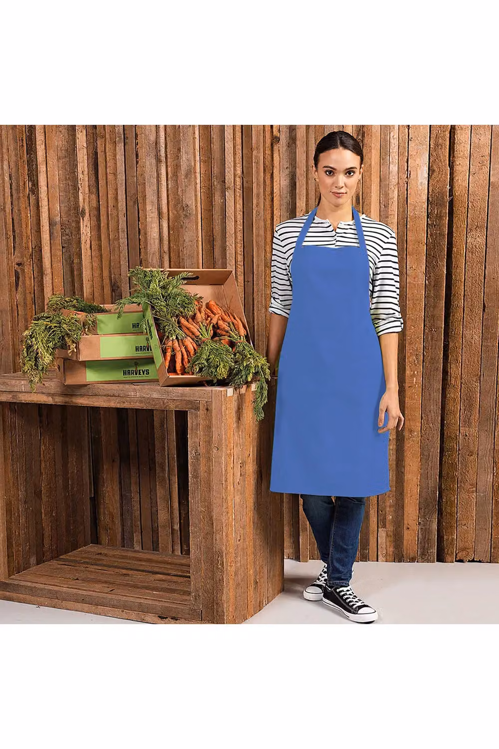 Premier Colours Poly Cotton Bib Apron in Blue – 2
