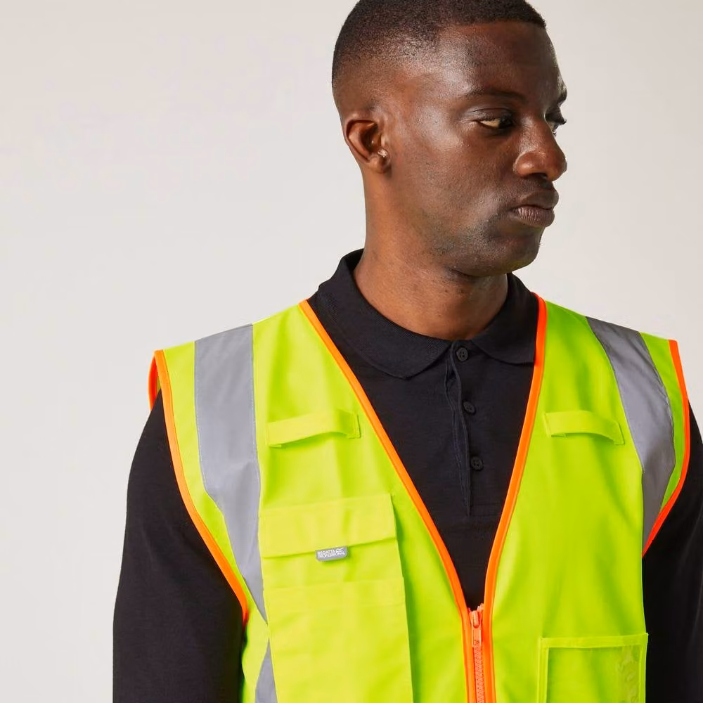 Regatta Men's Hi-Vis Executive Vest in Yellow and Orange, Size: XXXL – 3