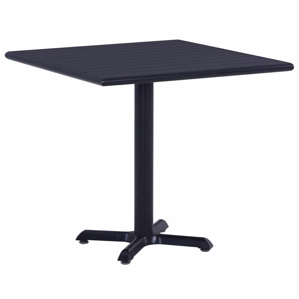Berkfield Home Black Square Garden Table W/D/H: 80 x 80 x 75 cm – 2