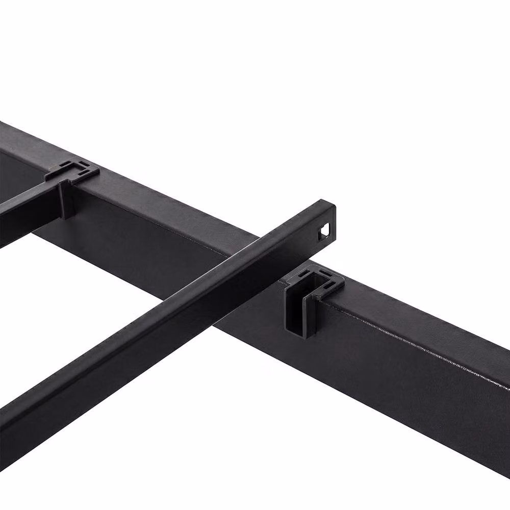 Levede Modern Metal Double Bed Frame in Black with Side Compartment Shelving and RGB Under-Bed Lighting, 140 x 200 cm – 3