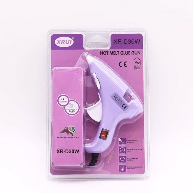 Xrui Mini Hot Glue Gun for Precise Hobby and DIY Crafting, Purple