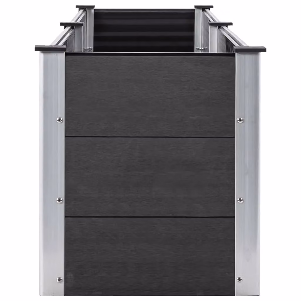 Berkfield Home Garden Grey WPC Raised Bed W: 250 cm, D: 50 cm, H: 54 cm – 3