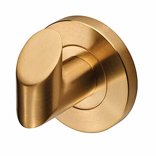 Loops 2 Pack Single Bathroom Robe Hook with Concealed Fix Rose in Satin PVD, Projection: 44.5 mm – 2