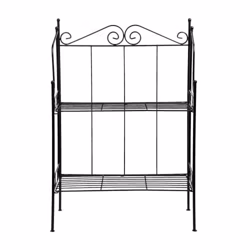 Esschert Design Black Metal Folding Plant Stand, W/D/H: 25.9 x 56.5 x 79.3 cm – 1