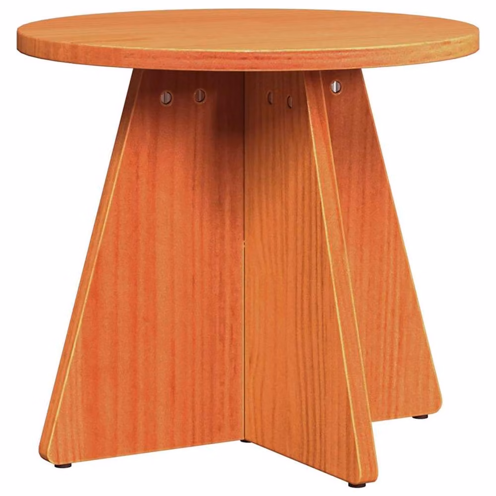 Berkfield Home 3-Piece Nesting Coffee Table Set in Waxed Brown Solid Pine Wood – 4