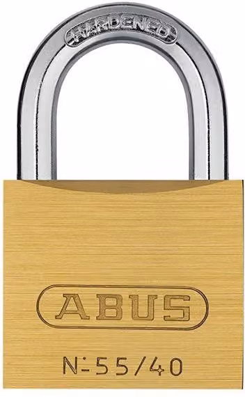 ABUS 55/40mm Brass Padlock Keyed Alike 5402 in Yellow/Gold