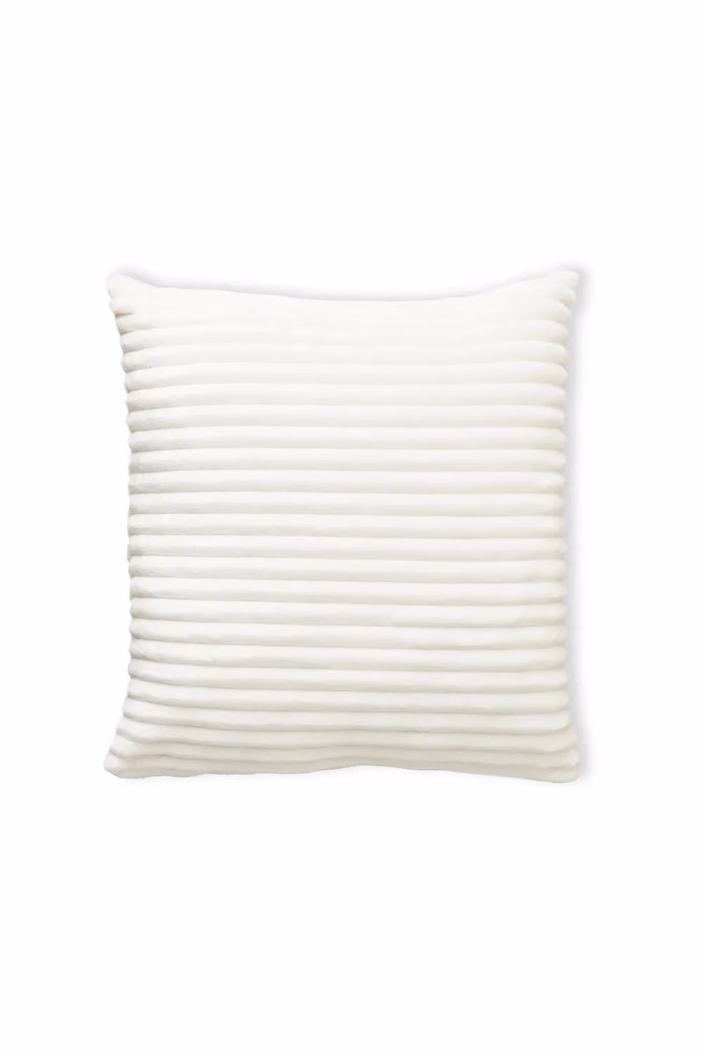 BHS Luxury Velvet Square Cushion in Beige and White, W/D/H: 45 x 45 x 45 cm – 2
