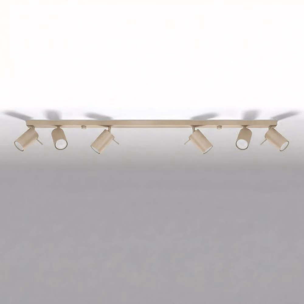 Sollux Lighting Modern Taupe Ring Ceiling Lamp with 6 Lights, W/D/H: 118 x 16 x 6 cm – 2