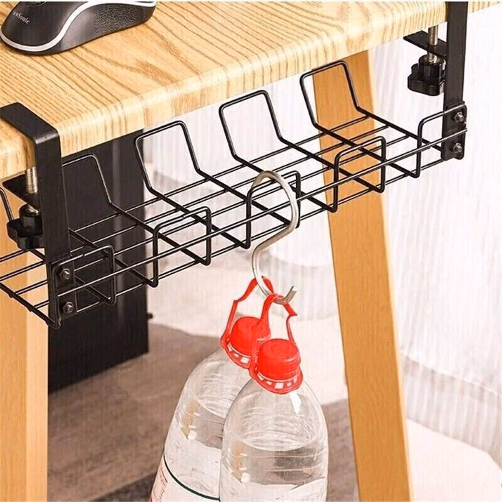 SPETLEK Black Matt Metal Under Desk Cable Tray Management – 3