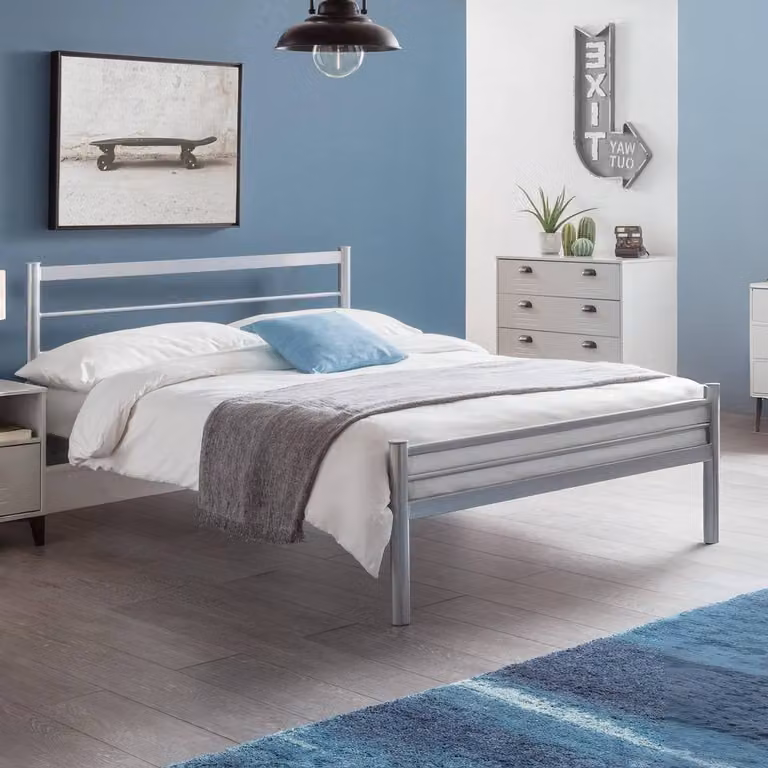 Cheshire Premium Maple Double Bed in Grey