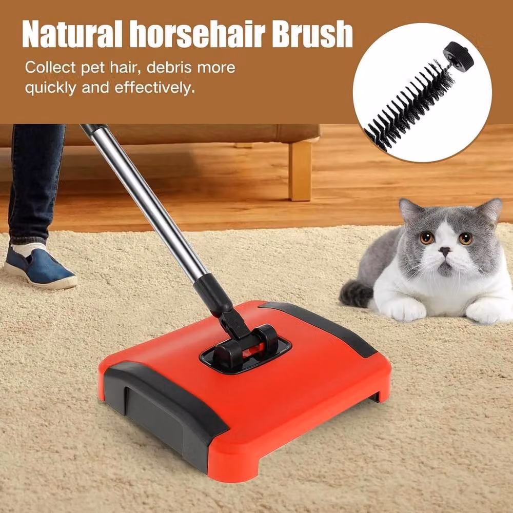 SPETLEK Manual Carpet Sweeper in Red – 3