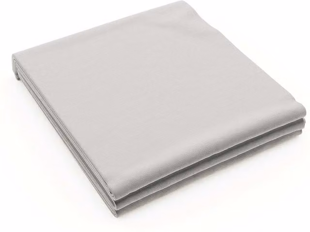 Bedeck of Belfast 200 Thread Count Plain Dye Single Flat Sheet, Grey, 90 x 200 cm