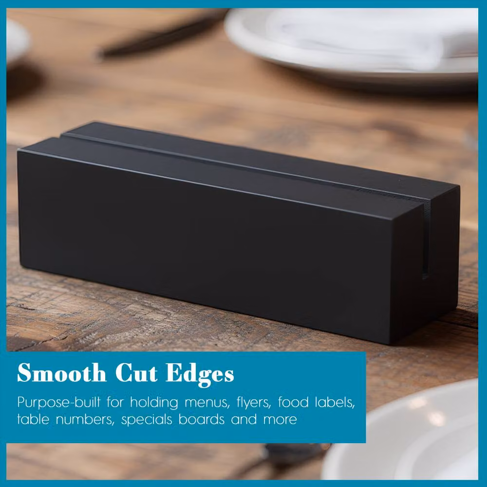 Argon Tableware Natural Slate Sign Holder in Grey or Black, 9 cm – 7