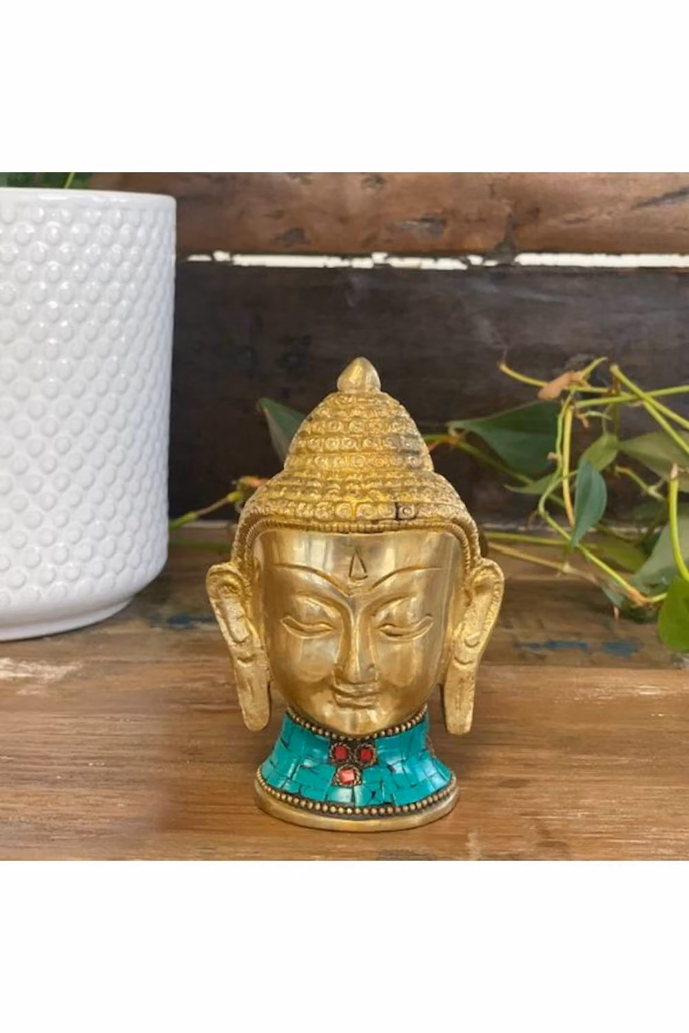 KDMD Gold Metal Buddha Figure Tabletop Decor, Height: 11.5 cm – 3
