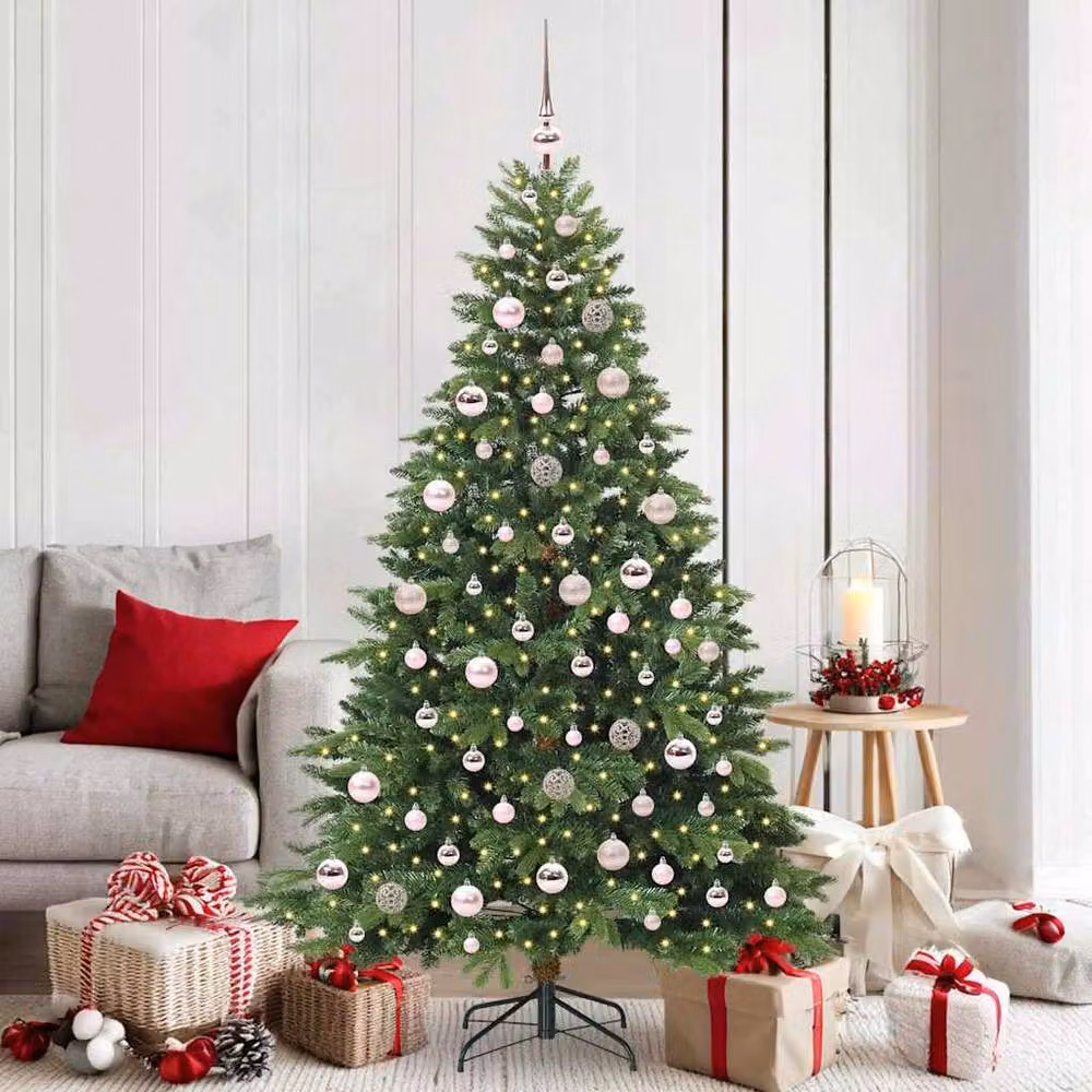 Berkfield Home Beautiful Artificial Green Christmas Tree with 300 Warm White LEDs, Height: 180 cm – 2