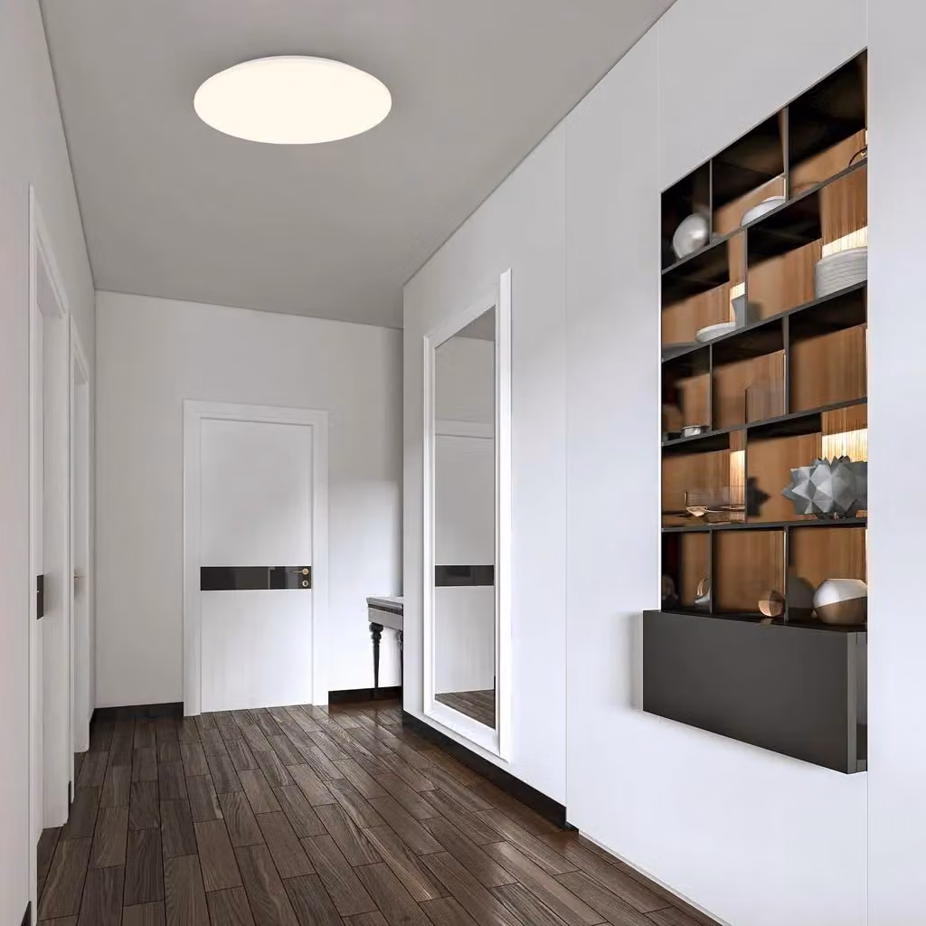 Briloner White LED Ceiling Light with Motion and Dusk Sensor, Warm White, D/H: 35 x 6 cm – 3
