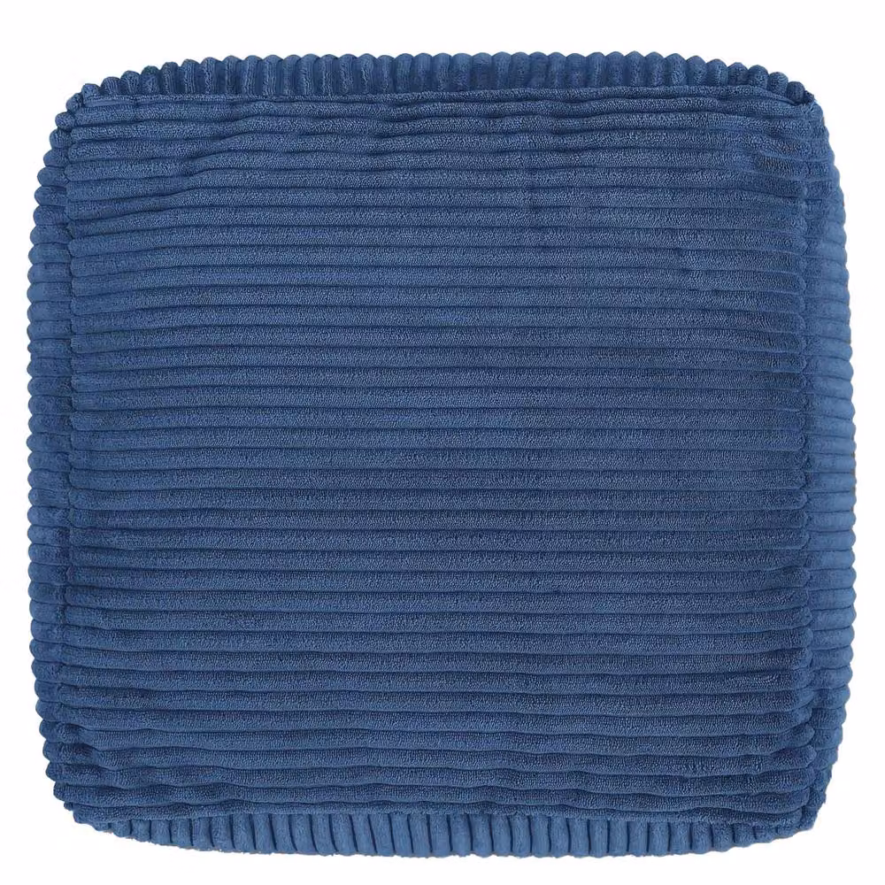 icon Amara Rectangular Cord Bean Bag Footstool in Blue, W/D/H: 40 x 40 x 24 cm – 3