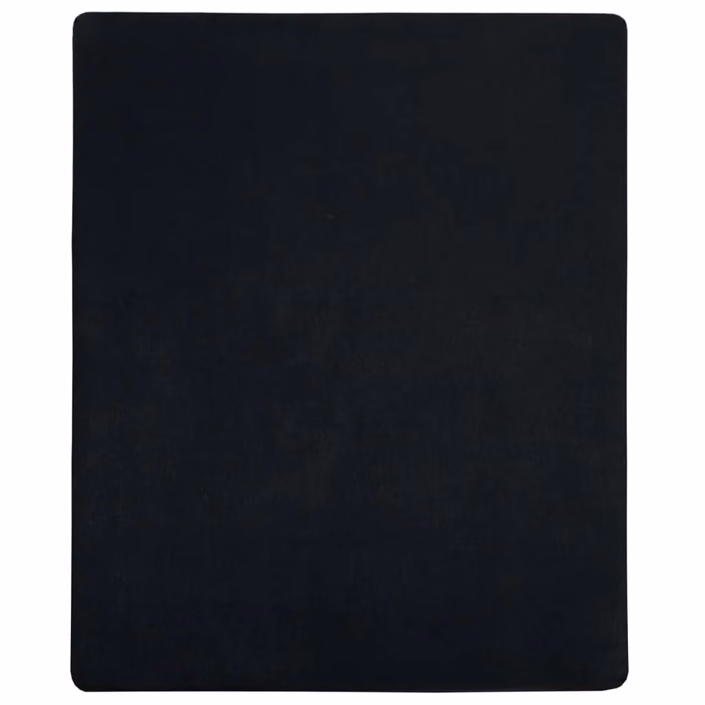 Berkfield Home Black Cotton Jersey Fitted Sheet W/D/H: 140 x 200 cm – 2