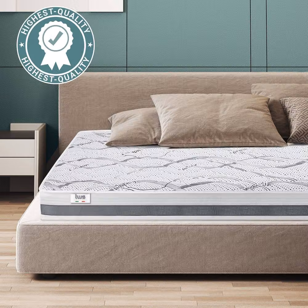 The White Stone Orthopaedic Comfort Foam Mattress in White, W/D/H: 120 x 220 x 16 cm – 3