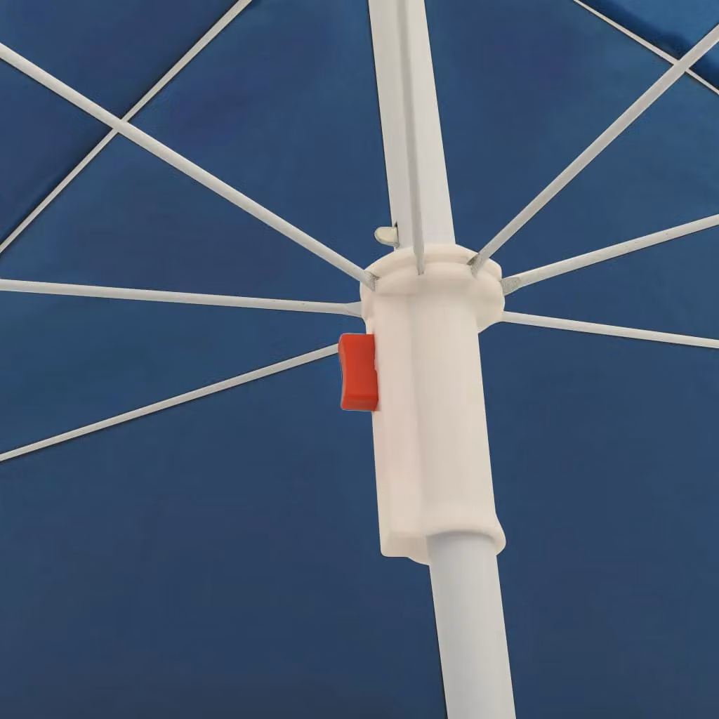 Berkfield Home Outdoor Parasol with Steel Pole, Blue, Diameter: 180 cm – 2