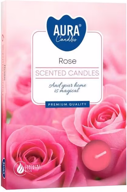 KDMD Set of 6 Rose Scented Tealights in Pink