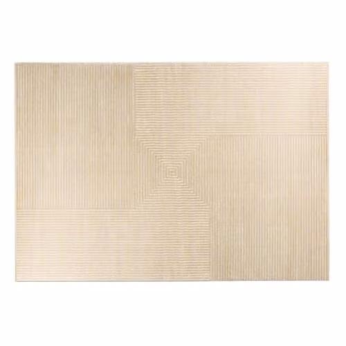 Phoenox Textiles Limited Origins Pyramid Sand Geometric Rug, W: 200 cm, D: 290 cm