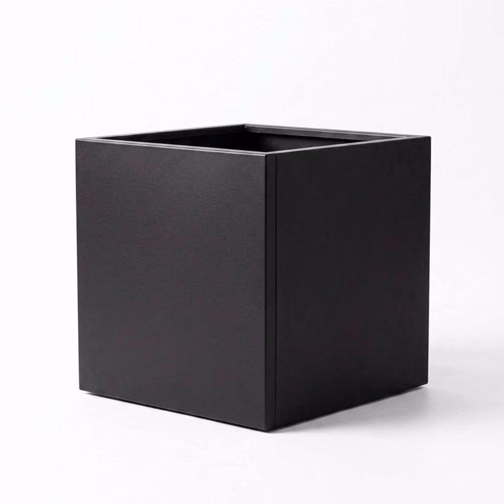 Nicoman Black Galvanised Steel Cube Planter W/D/H: 50 x 50 x 50 cm – 2