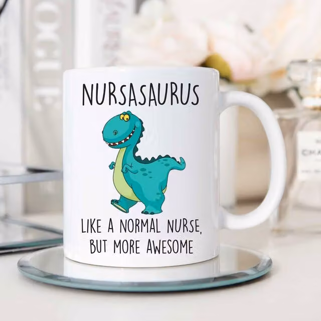 60 SECOND MAKEOVER Nursasaurus Mug in White