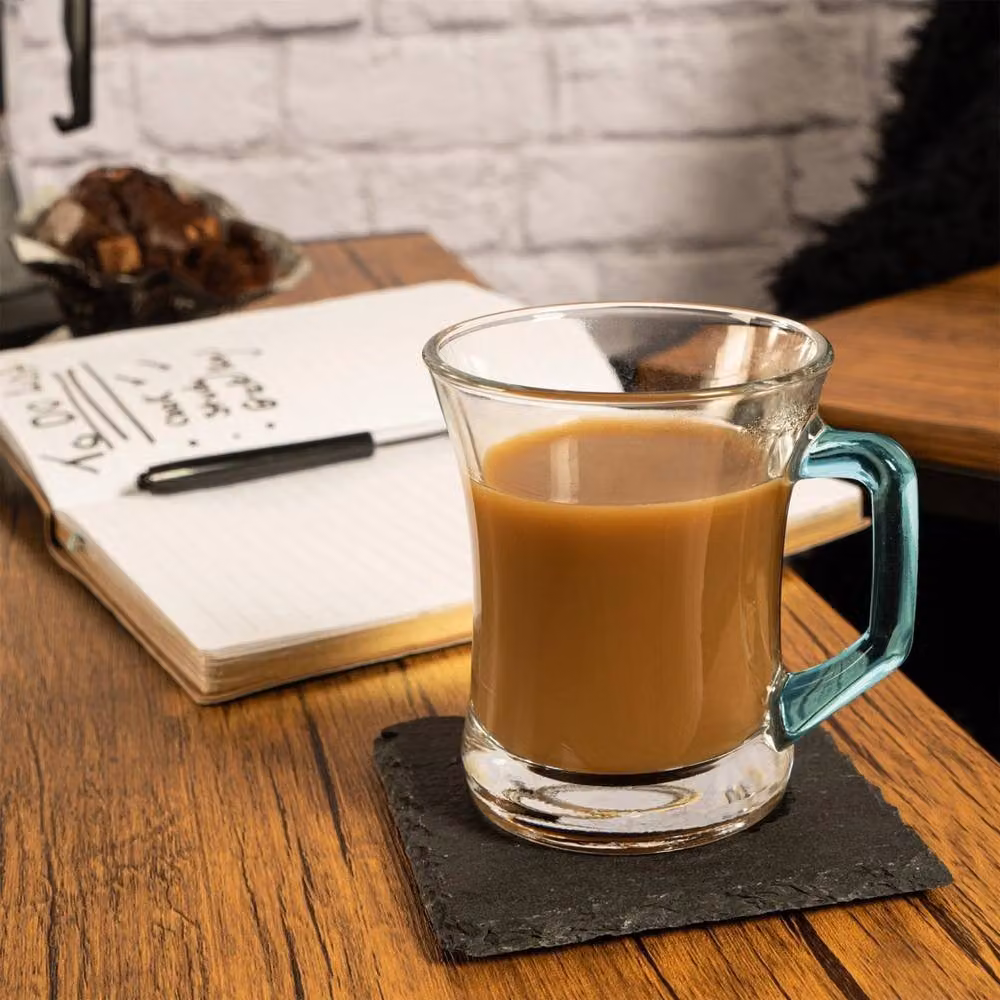 Havendro Zen+ Large Glass Coffee Mugs and Tea Latte Cup Set, Multicolour, Set of 6 – 2