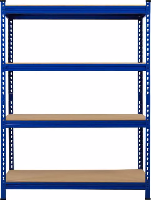 Yaheetech 4-Tier Adjustable Multipurpose Freestanding Storage Shelf in Blue