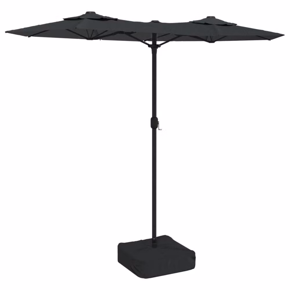 Berkfield Home Double-Head Cantilever Parasol in Anthracite and Black, W: 316 cm, D: 240 cm – 2
