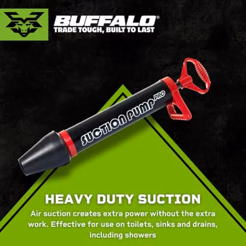 Buffalo Blaster Pro Suction Pump Action Toilet Plunger in Black and White – 3