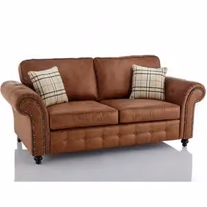 Snugg Furniture UK Limited Swiss Suede Leather 3 Seater and 2 Seater Sofa Set in Brown – 2