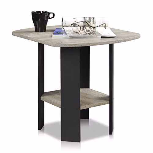Furinno Simple Design 2-Tier Side Table Set of 2 in French Oak – 3