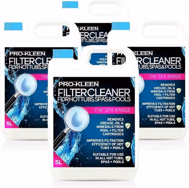 Pro-Kleen Hot Tub, Pool and Spa Filter Cartridge Cleaner, 20kg, Clear