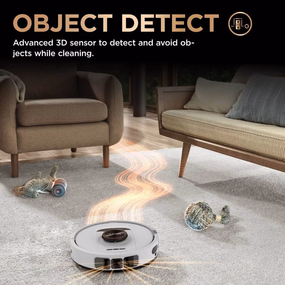 Shark PowerDetect NeverTouch Pro 2 in 1 Robot Vacuum and Mop RV2800ZEUK in White – 8
