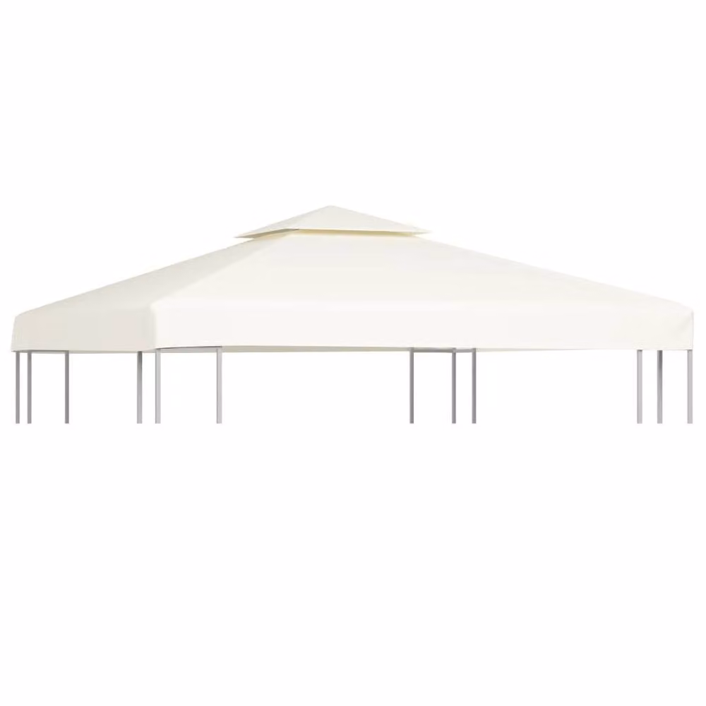 Berkfield Home Replacement Gazebo Canopy Cover in White Polyester – 2
