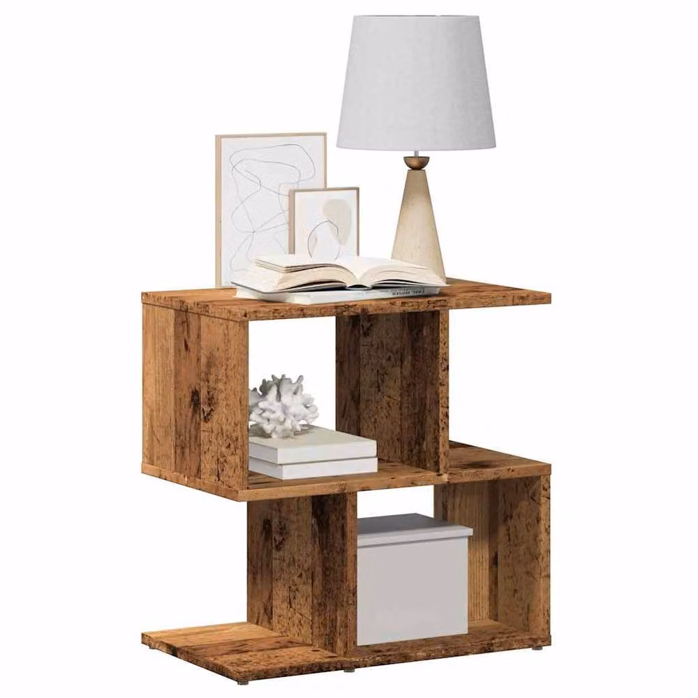 Berkfield Home Classic Bedside Cabinets, 2 Piece Set in Brown Old Wood, W/D/H: 50 x 30 x 51.5 cm – 1