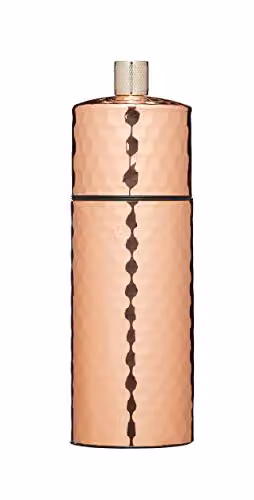 MasterClass Hammered Copper Pepper Mill with Ceramic Mechanism, Bronze/Copper/Multicolour, Height: 15 cm