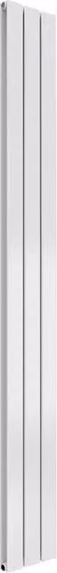 Bathroom Kingdom Flat White Double Flat Panel Vertical Steel Radiator H: 180 cm, W: 21.8 cm