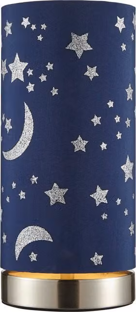Litecraft Glow Moon and Stars LED Table Lamp in Blue and Silver