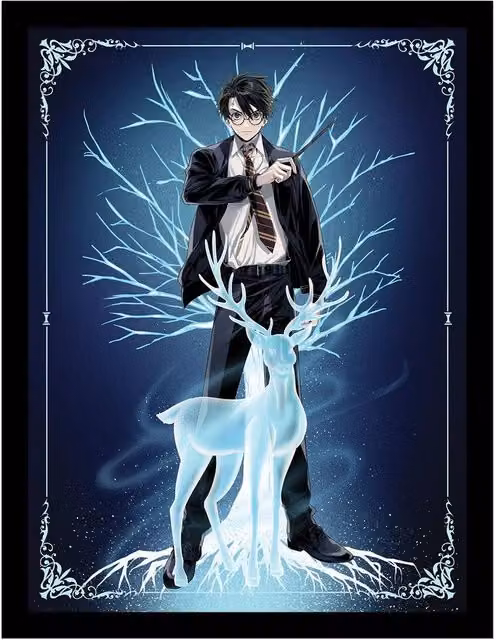 Warner Bros Patronus Framed Paper Poster in Blue