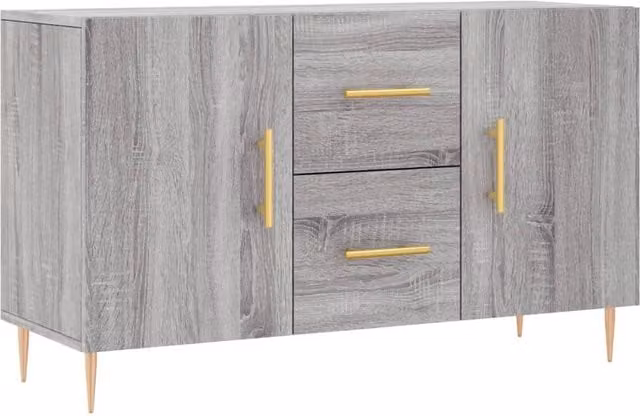 Berkfield Home Modern Grey Sonoma Sideboard, W/D/H: 100 x 36 x 60 cm – 1