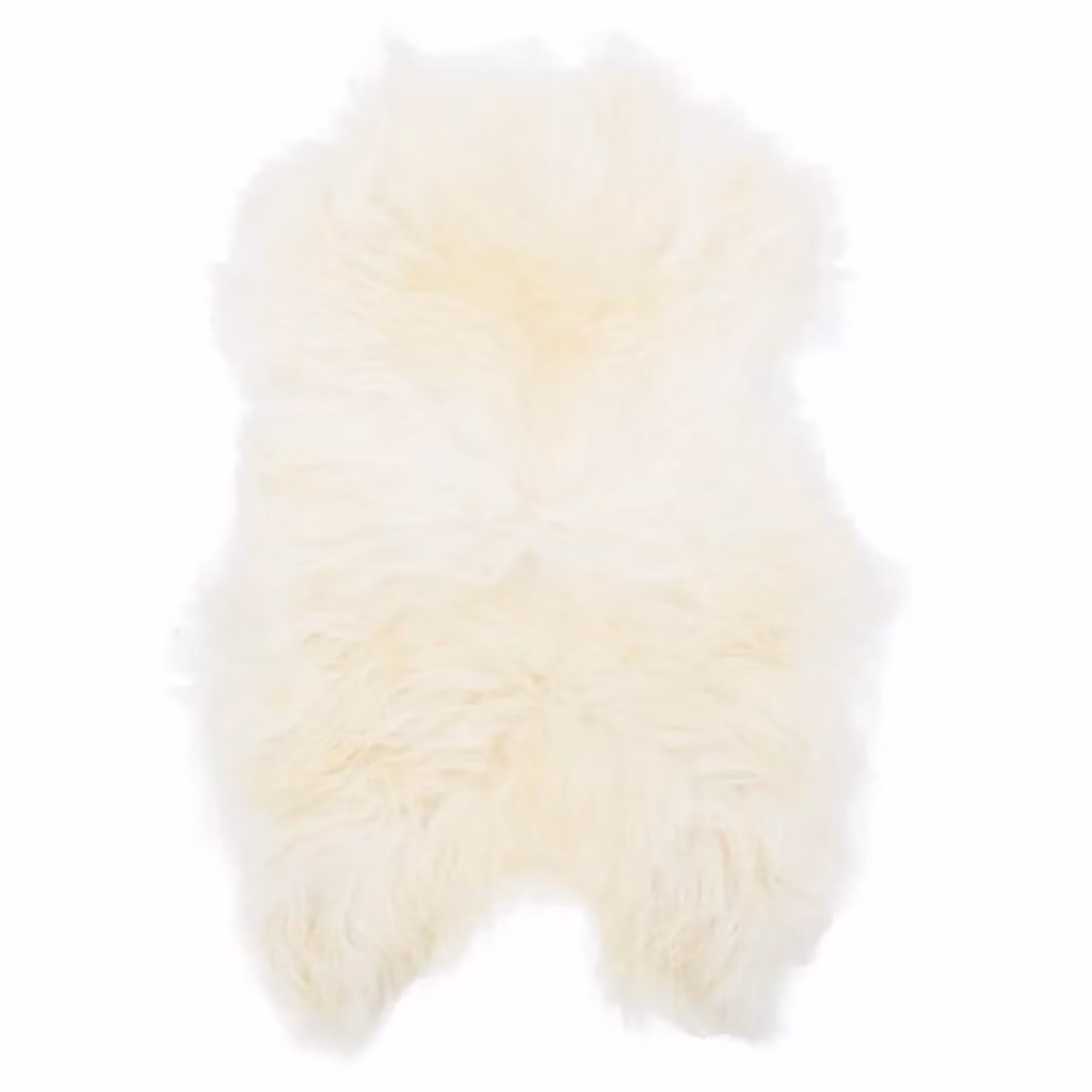 Berkfield Home Icelandic Sheepskin Chair Cover in Beige and White, W/H: 70 x 110 cm – 2