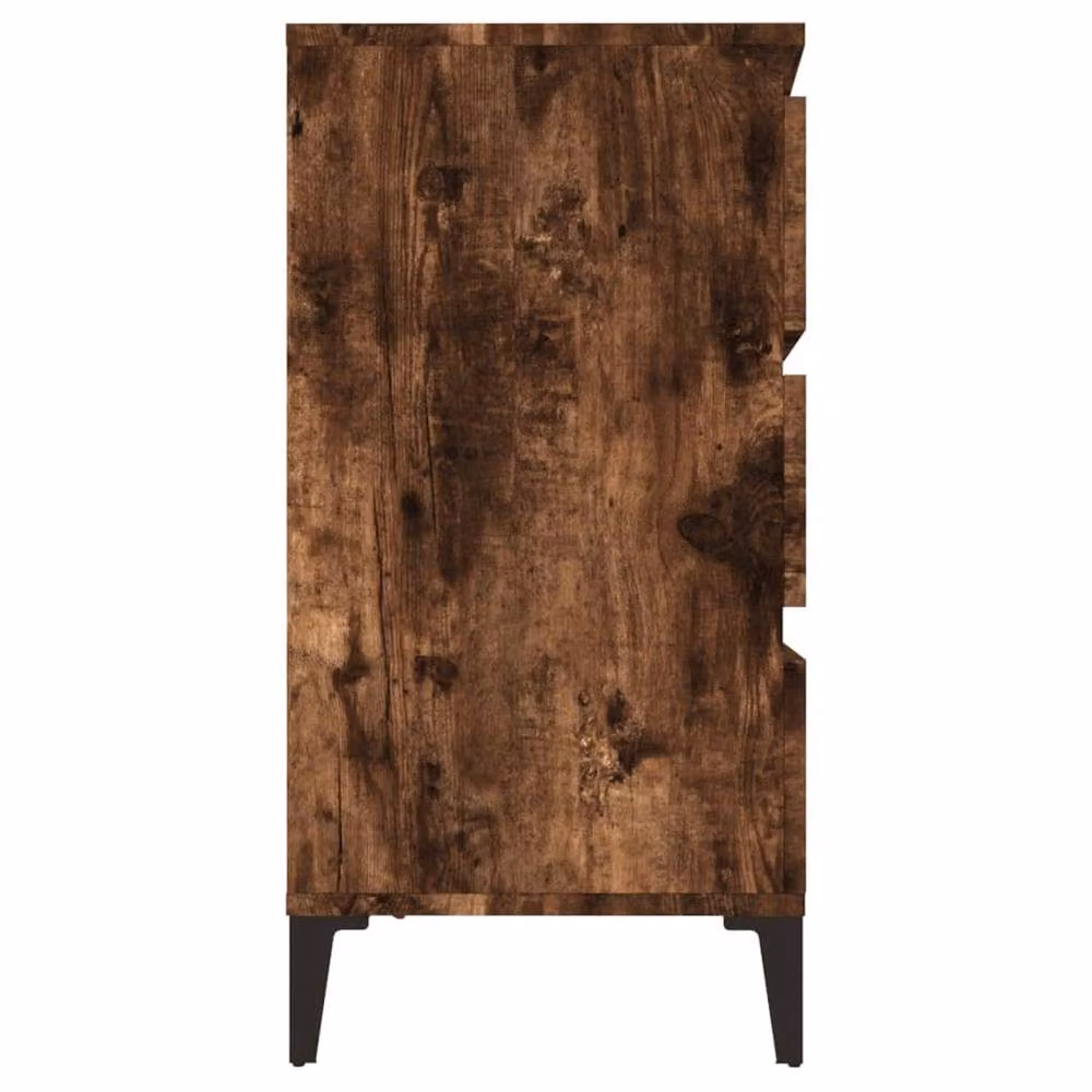 Berkfield Home Smoked Oak Sideboard in Brown, W/D/H: 60 x 35 x 70 cm – 3