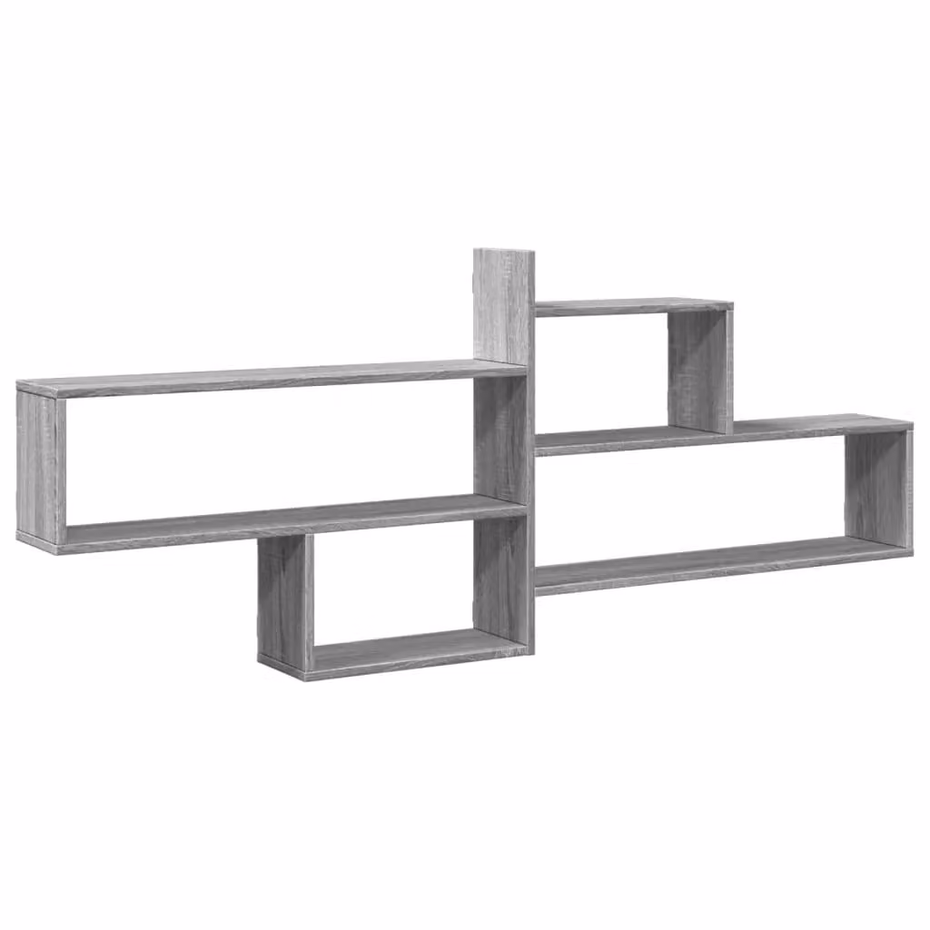 Berkfield Home Wall Mounted Shelf in Grey Sonoma, W: 167.5 cm, D: 18 cm, H: 68 cm – 2
