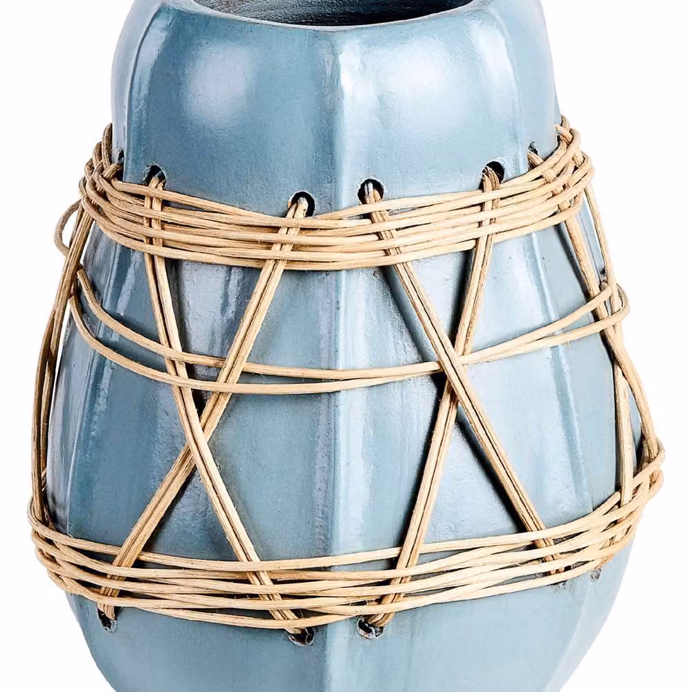 Wyld and Coco Blue Ceramic Decorative Tabletop Vase – 2