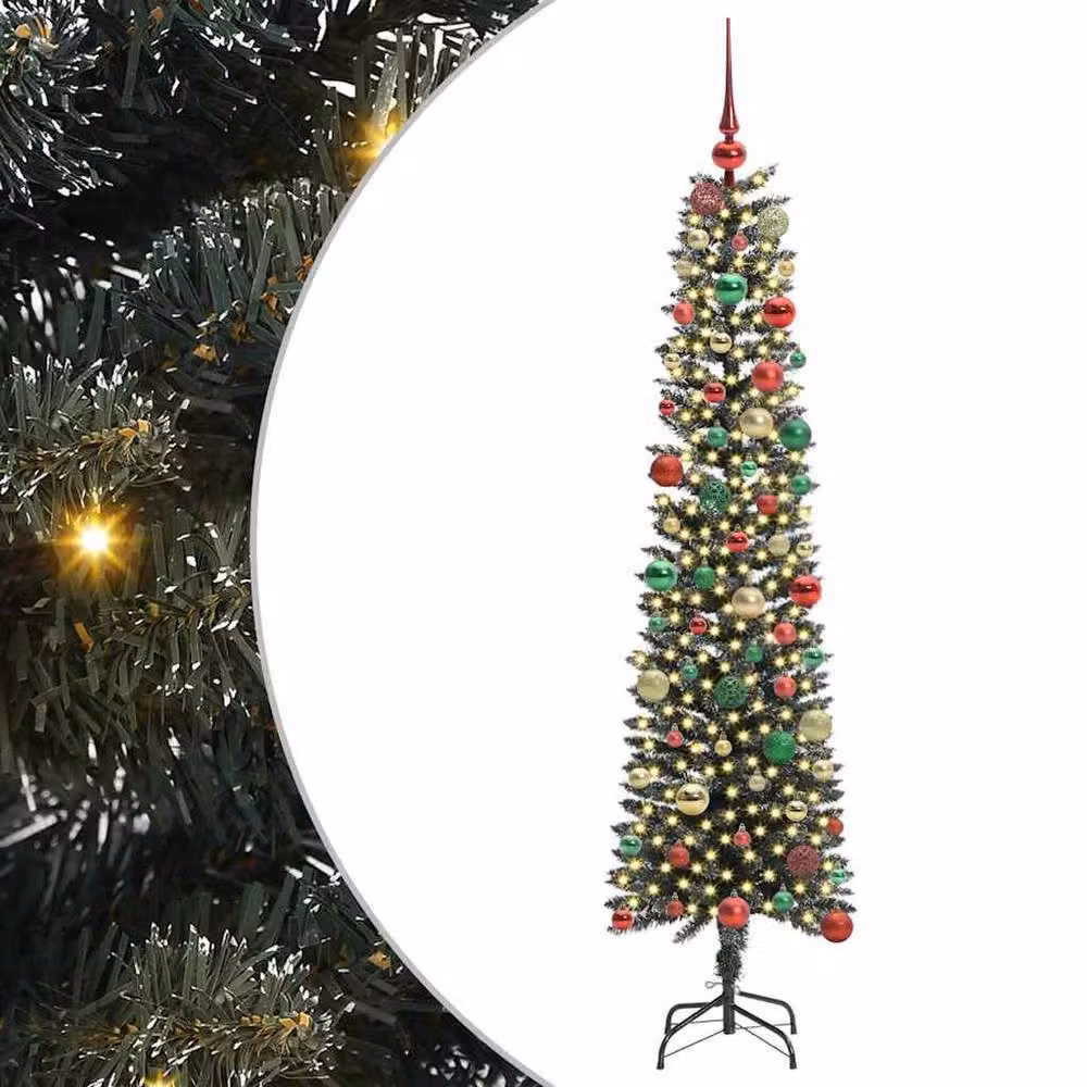 Berkfield Home Artificial Christmas Tree in Green, H 180 x W 50.5 x D 50.5 cm – 2